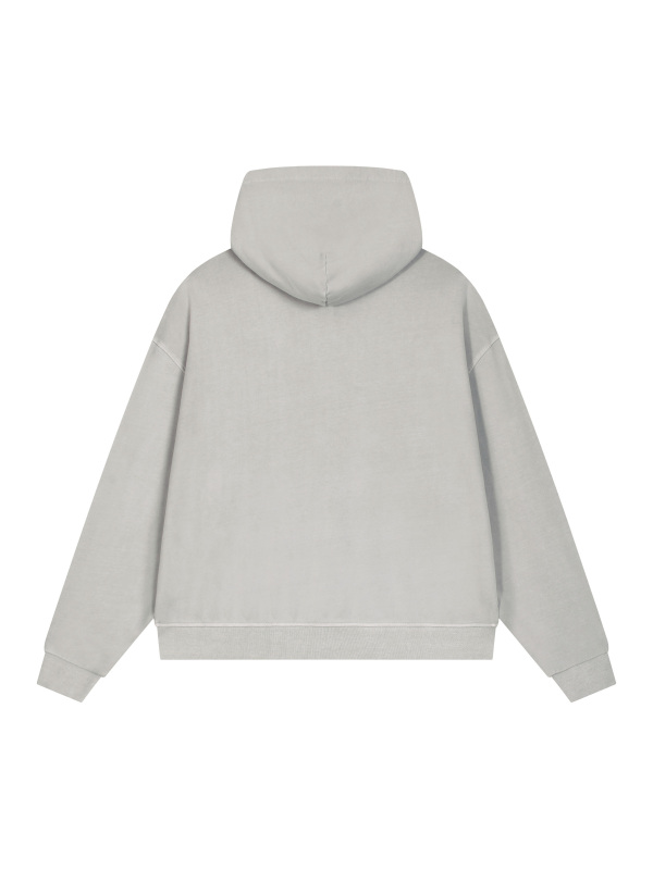 Unisex Vintage Wash Full Zip Boxy Hoodie