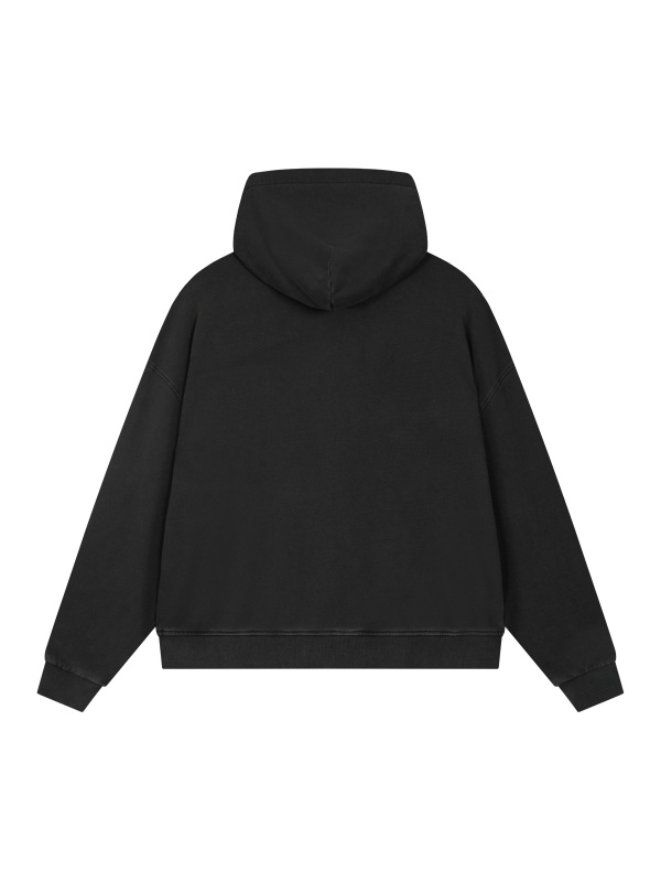 Unisex Vintage Wash Full Zip Boxy Hoodie