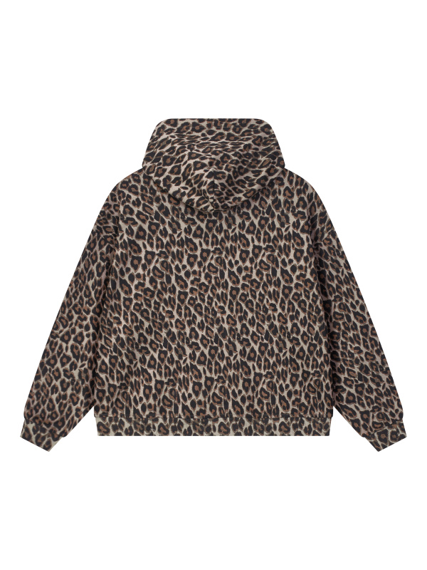 Unisex Leopard Full Zip Hoodie