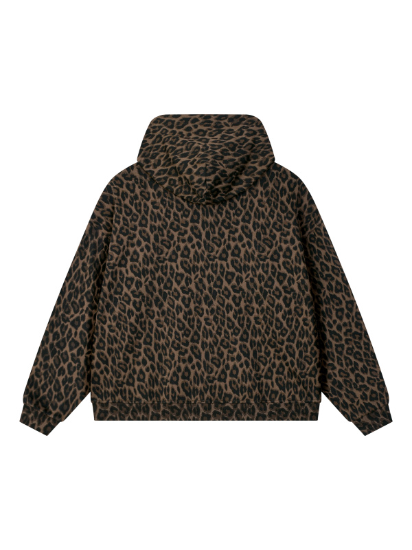 Unisex Leopard Full Zip Hoodie