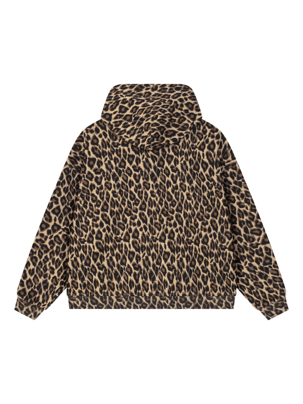 Unisex Leopard Full Zip Hoodie