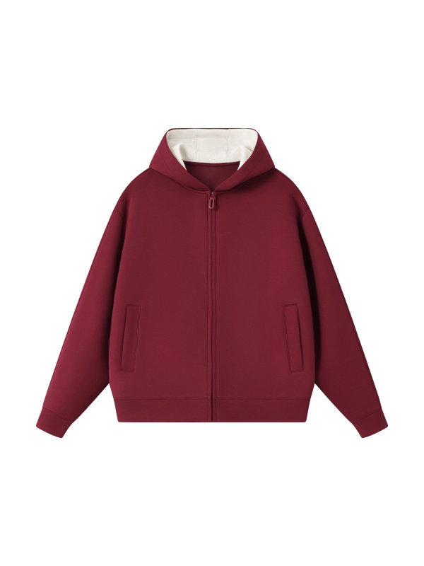 Unisex Drop Shoulder Full Zip Hoodie