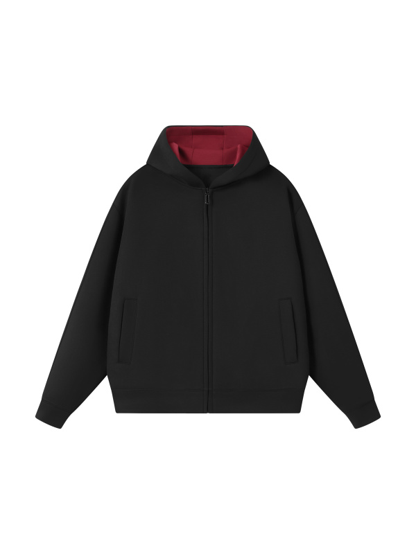 Unisex Drop Shoulder Full Zip Hoodie