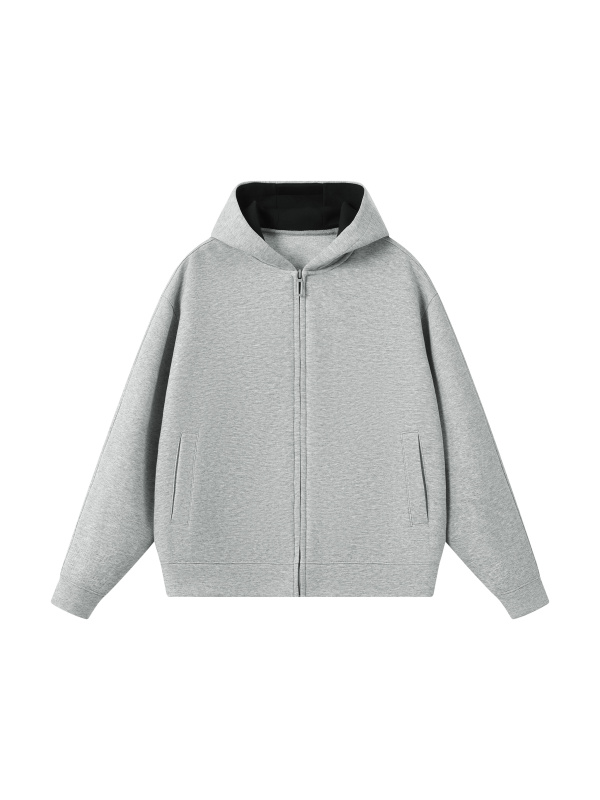 Unisex Drop Shoulder Full Zip Hoodie