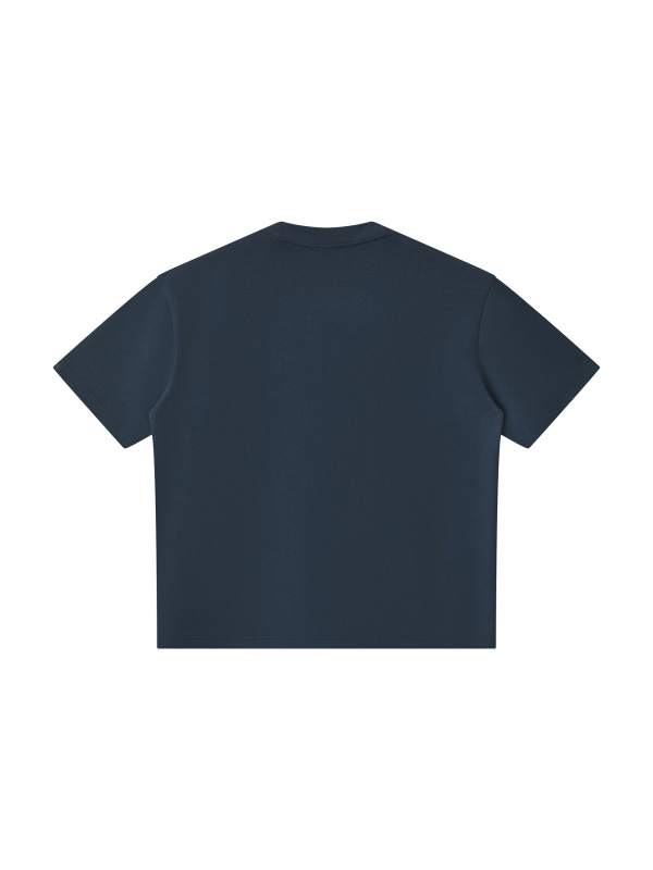 Unisex Oversized Piping Henley T-Shirt