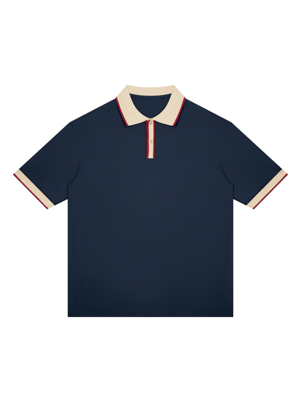 Unisex Color Block Polo Shirt