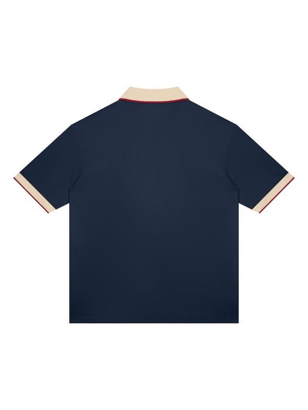 Unisex Color Block Polo Shirt