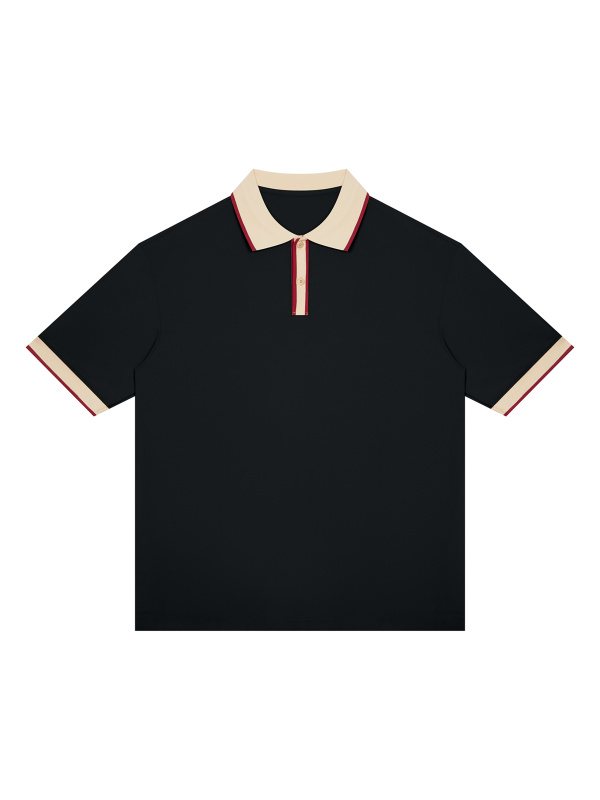 Unisex Color Block Polo Shirt