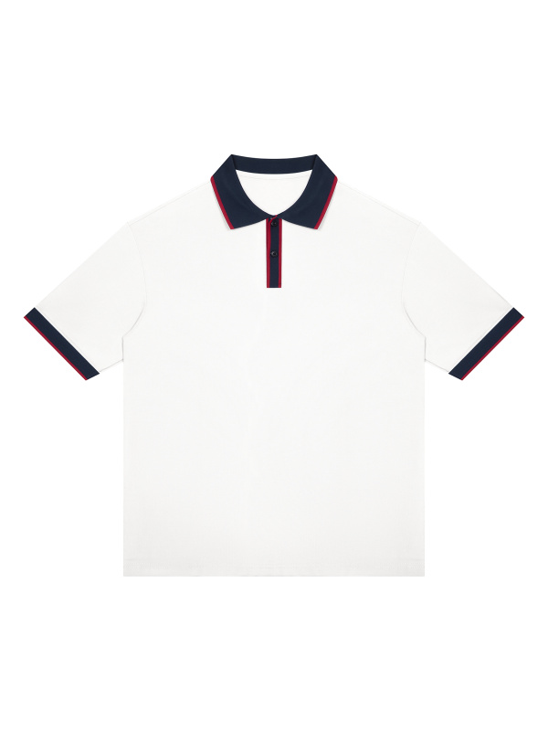 Unisex Color Block Polo Shirt