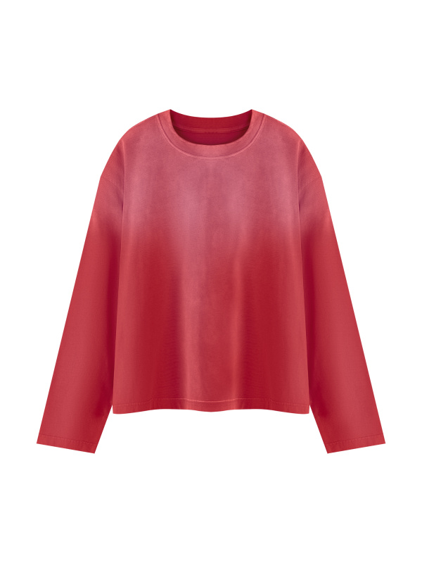 Unisex Sunfade Boxy Long Sleeve T-Shirt