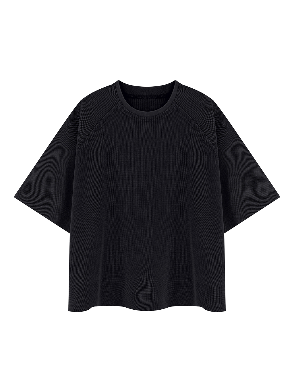 Unisex Mineral Wash Boxy Waffle T-Shirt