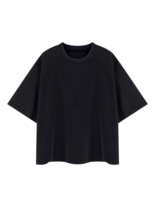 Unisex Mineral Wash Boxy Waffle T-Shirt