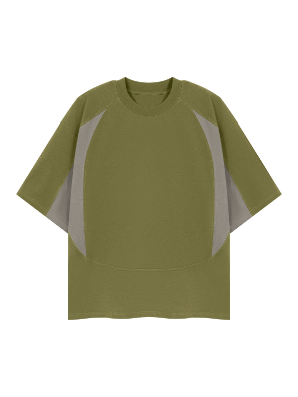 Unisex Color Block Paneling T-Shirt