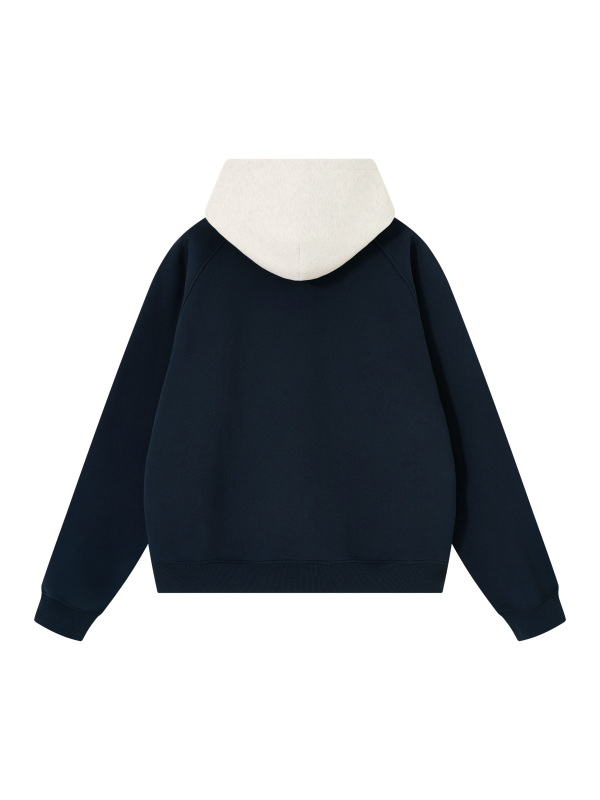 Unisex Fleece Raglan Color Block Hoodie