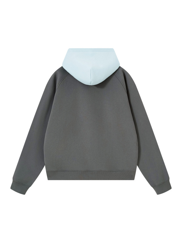 Unisex Fleece Raglan Color Block Hoodie