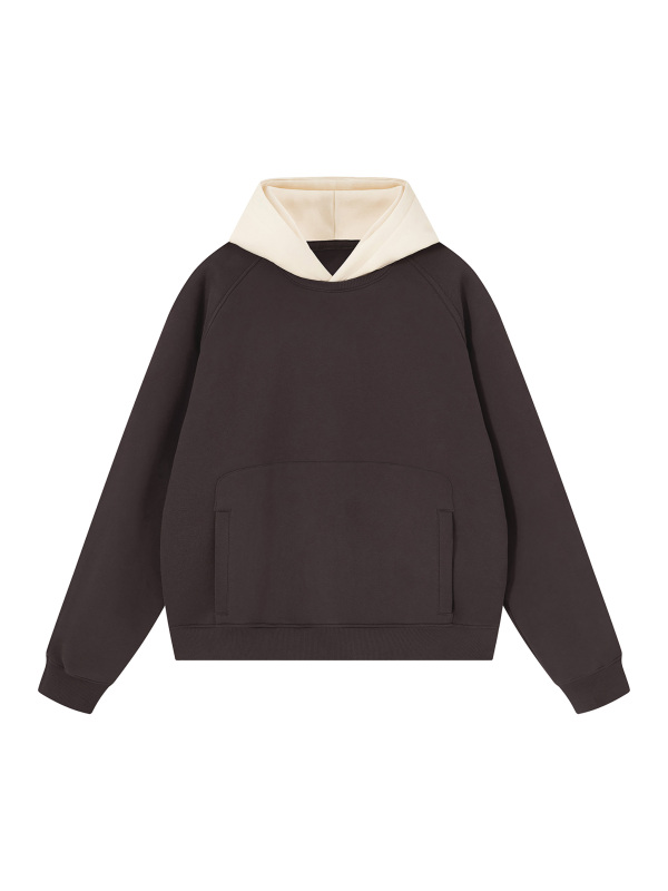 Unisex Fleece Raglan Color Block Hoodie