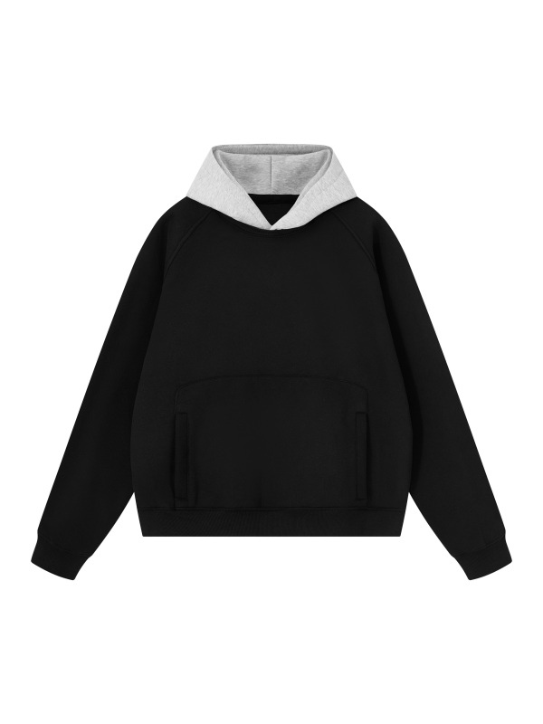 Unisex Fleece Raglan Color Block Hoodie