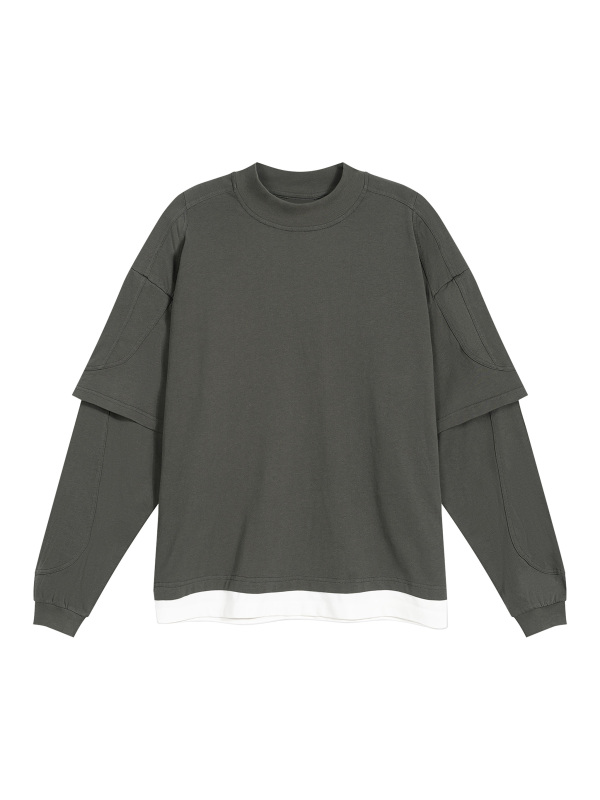Unisex Paneled Layer Color Block T-Shirt