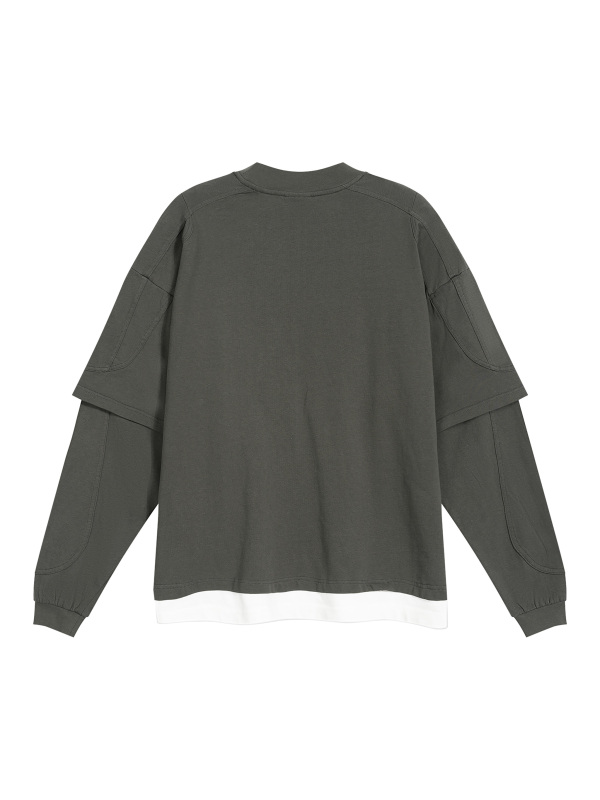 Unisex Paneled Layer Color Block T-Shirt