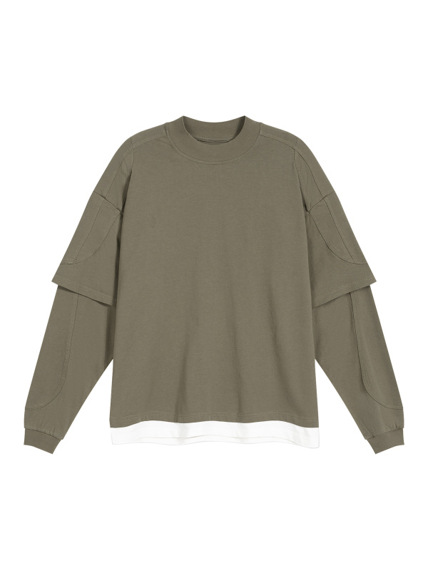 Unisex Paneled Layer Color Block T-Shirt