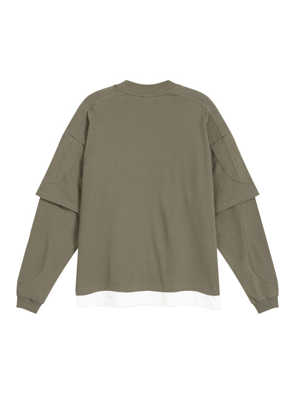 Unisex Paneled Layer Color Block T-Shirt