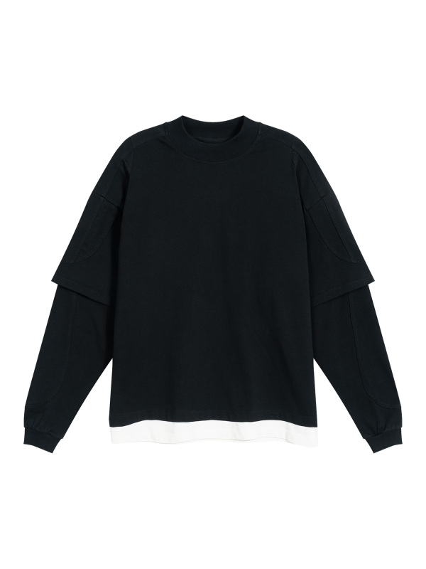 Unisex Paneled Layer Color Block T-Shirt