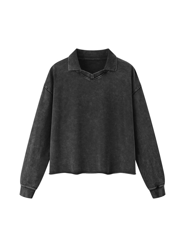 Unisex Mineral Wash Pullover Sweatshirt