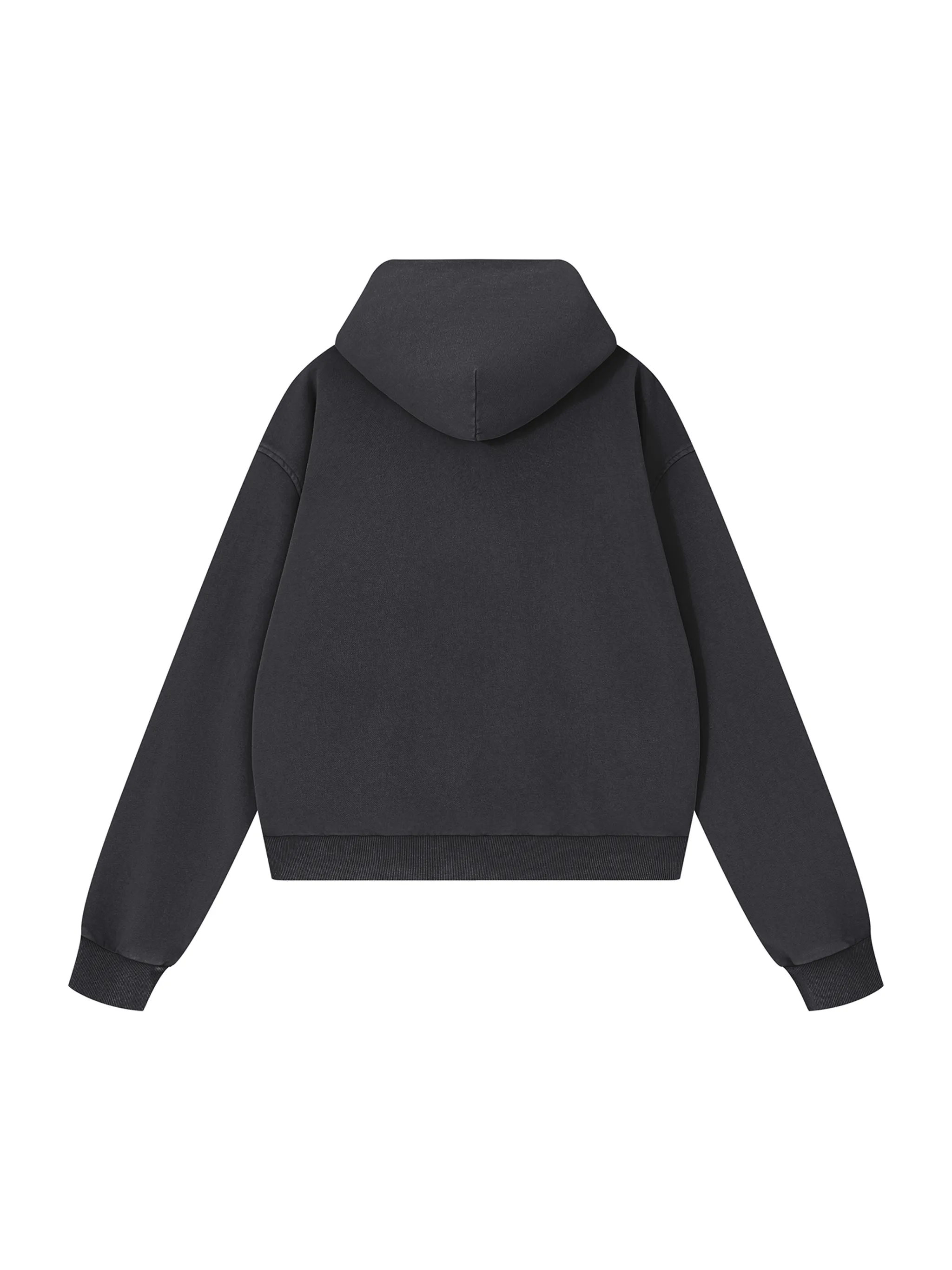 Unisex Mineral Wash Boxy Full Zip Hoodie