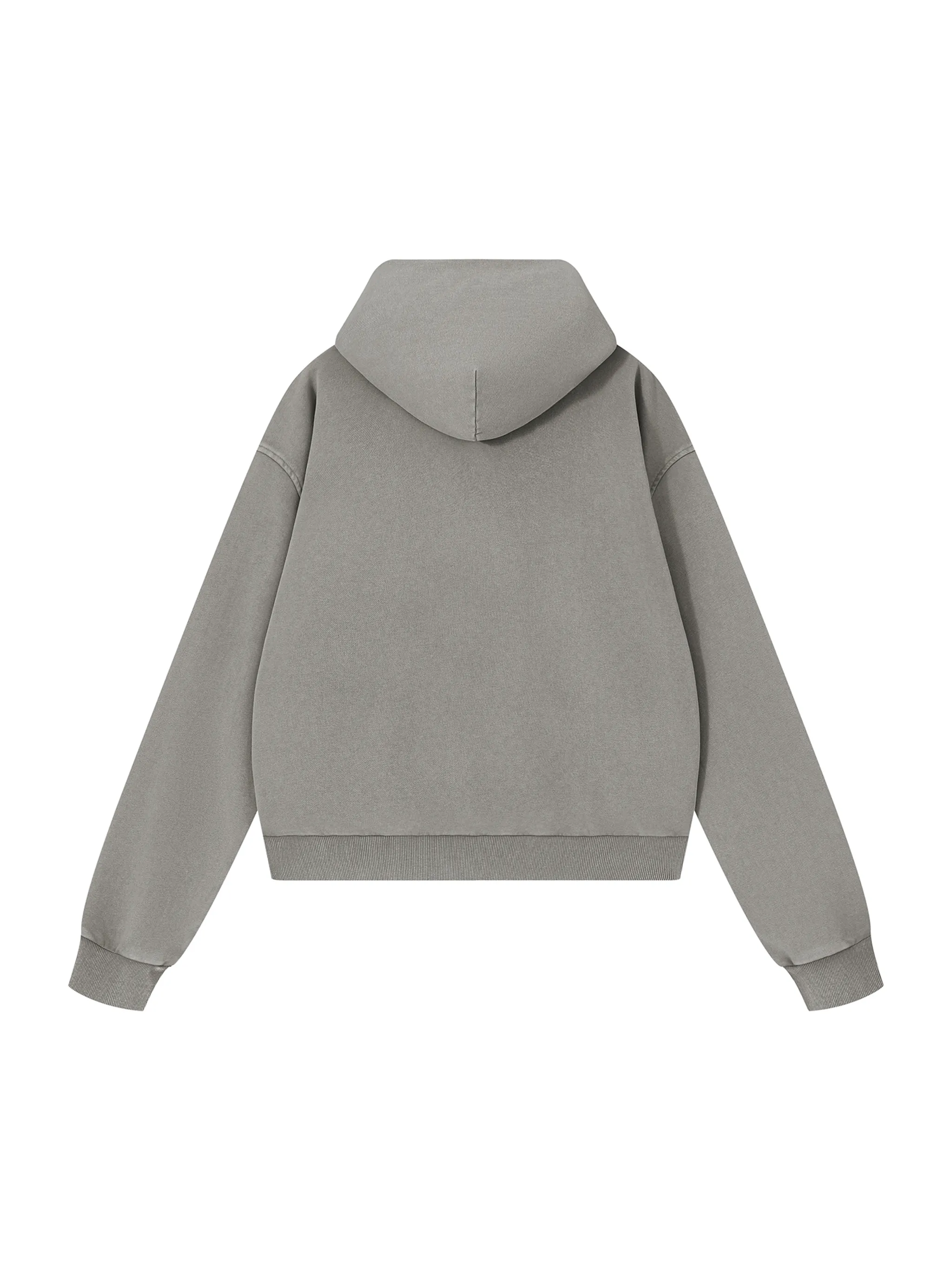 Unisex Mineral Wash Boxy Full Zip Hoodie