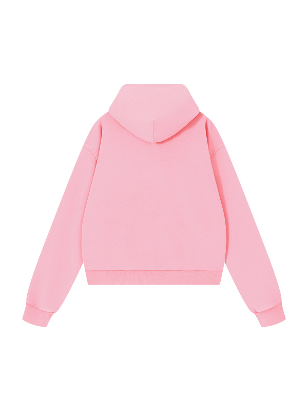 Unisex Mineral Wash Boxy Full Zip Hoodie