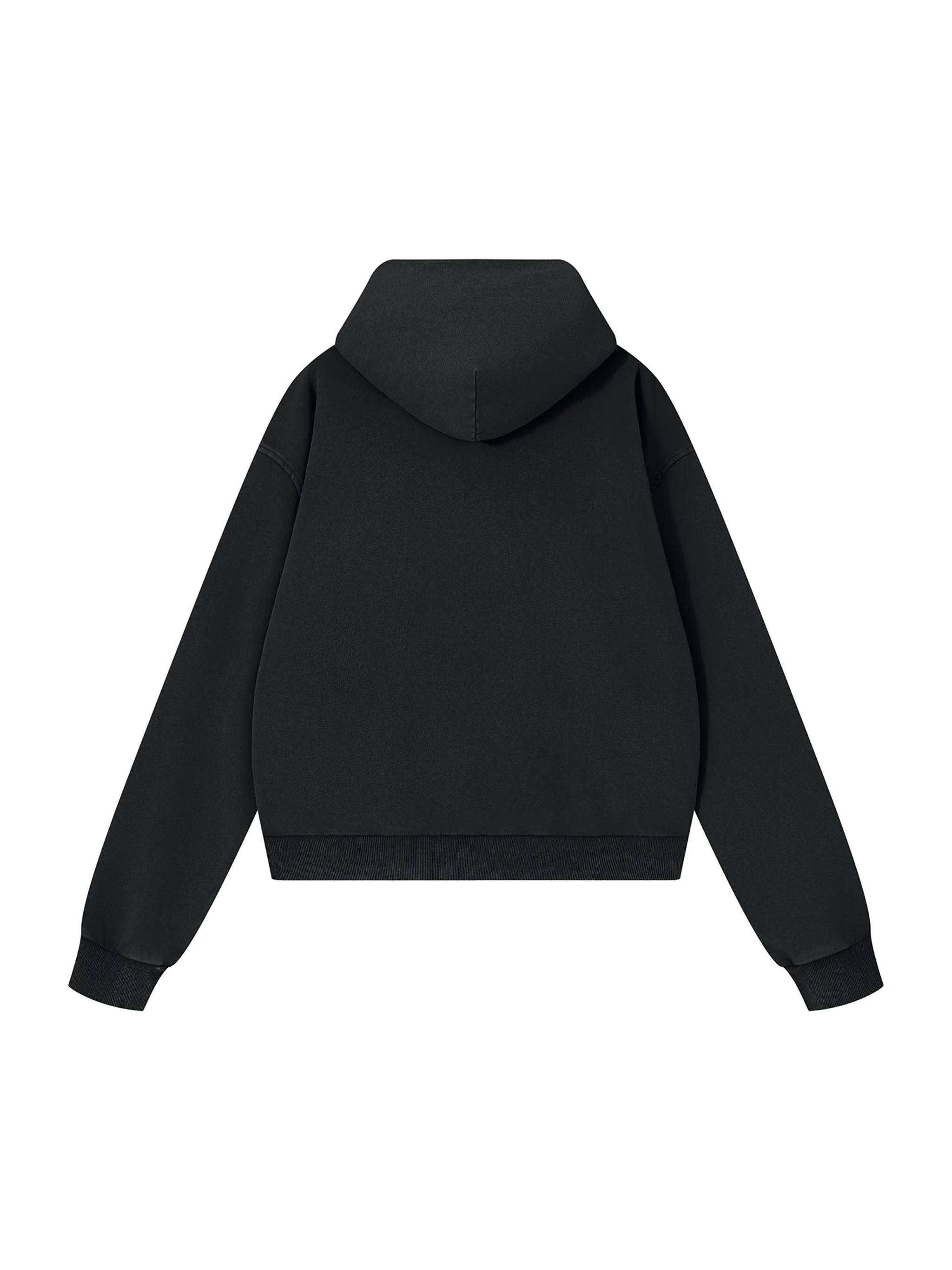 Unisex Mineral Wash Boxy Full Zip Hoodie