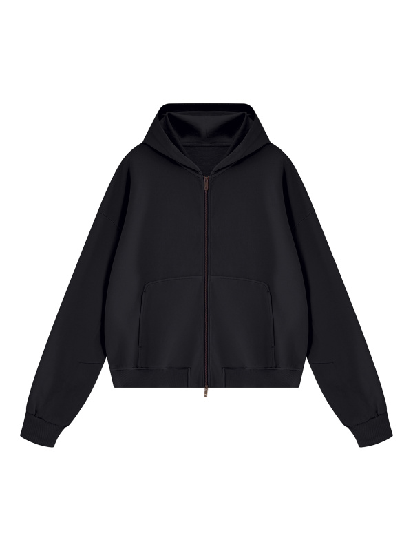 Unisex Vintage Wash Boxy Full Zip Hoodie