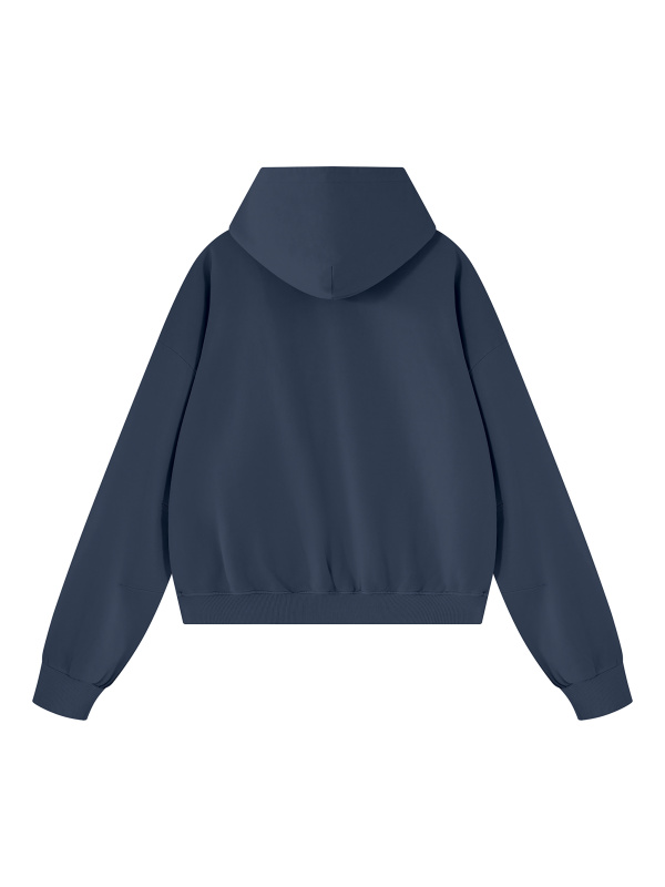 Unisex Vintage Wash Boxy Full Zip Hoodie