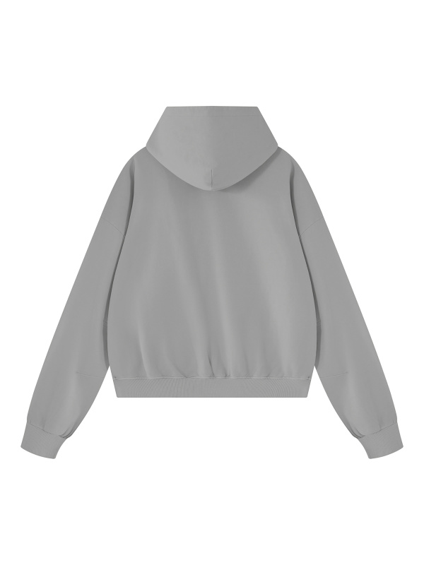 Unisex Vintage Wash Boxy Full Zip Hoodie