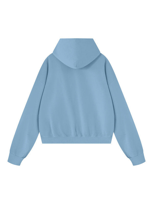 Unisex Vintage Wash Boxy Full Zip Hoodie