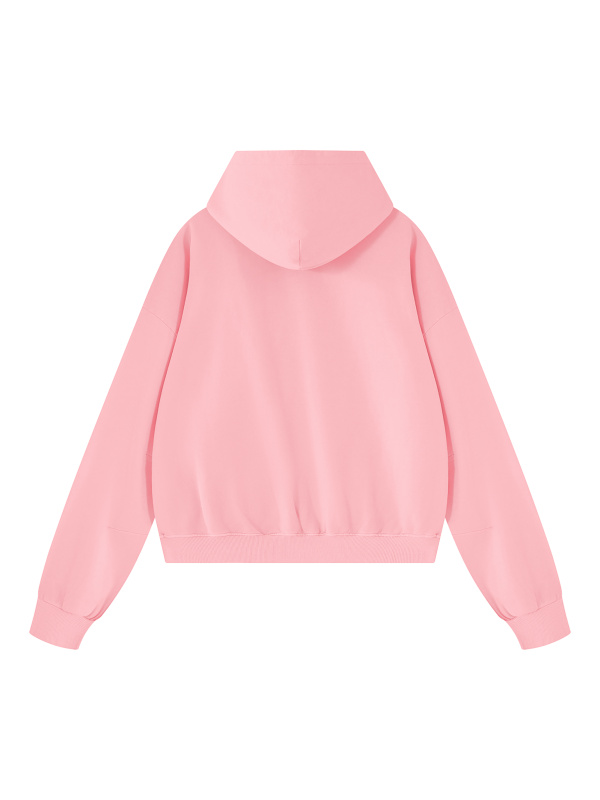 Unisex Vintage Wash Boxy Full Zip Hoodie