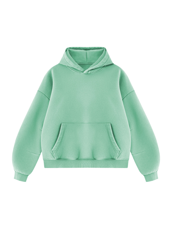 Unisex Vintage Wash Boxy Fleece Hoodie