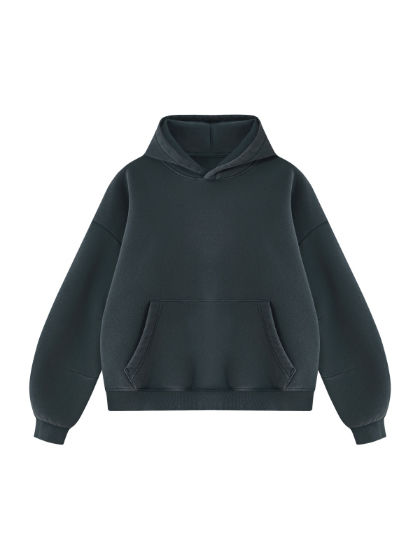 Unisex Vintage Wash Boxy Fleece Hoodie