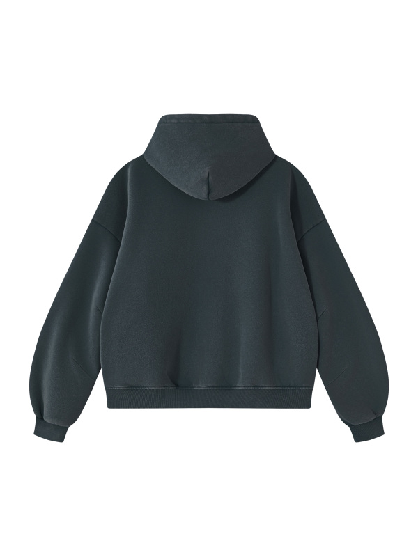 Unisex Vintage Wash Boxy Fleece Hoodie
