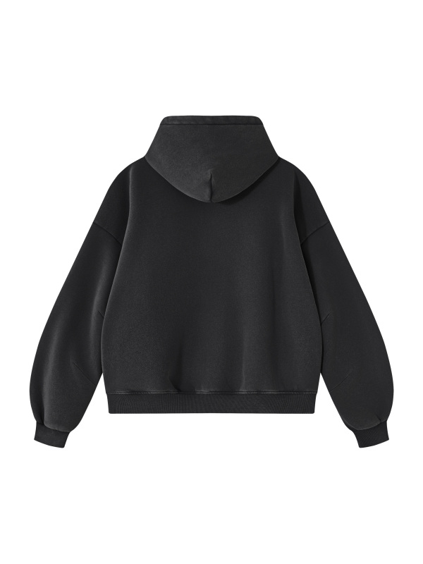 Unisex Vintage Wash Boxy Fleece Hoodie