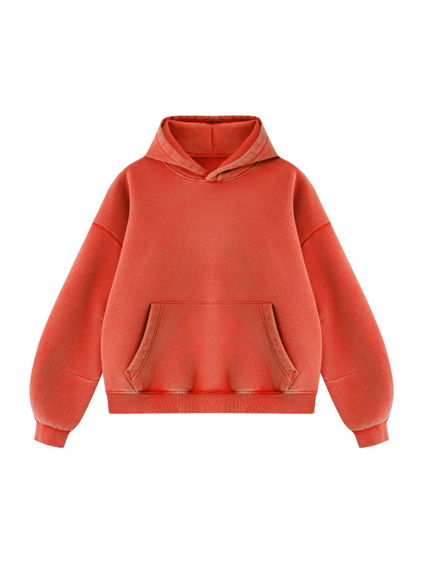 Unisex Vintage Wash Boxy Fleece Hoodie