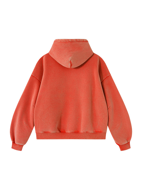 Unisex Vintage Wash Boxy Fleece Hoodie