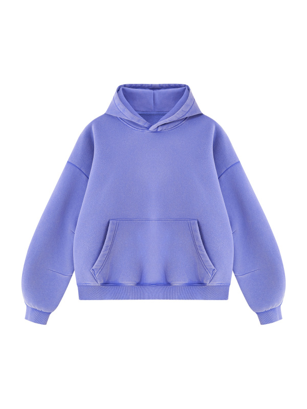 Unisex Vintage Wash Boxy Fleece Hoodie