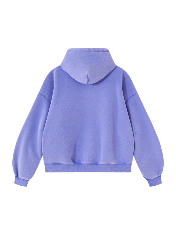 Unisex Vintage Wash Boxy Fleece Hoodie