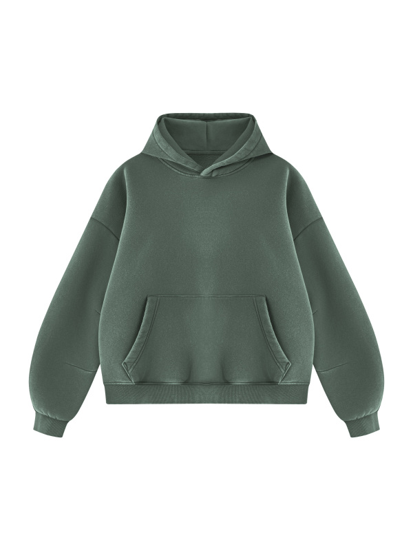 Unisex Vintage Wash Boxy Fleece Hoodie