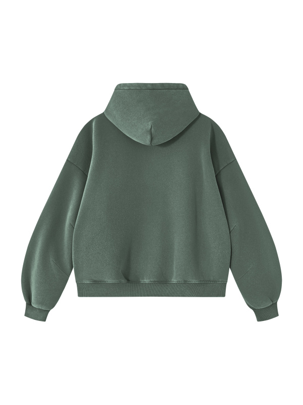 Unisex Vintage Wash Boxy Fleece Hoodie