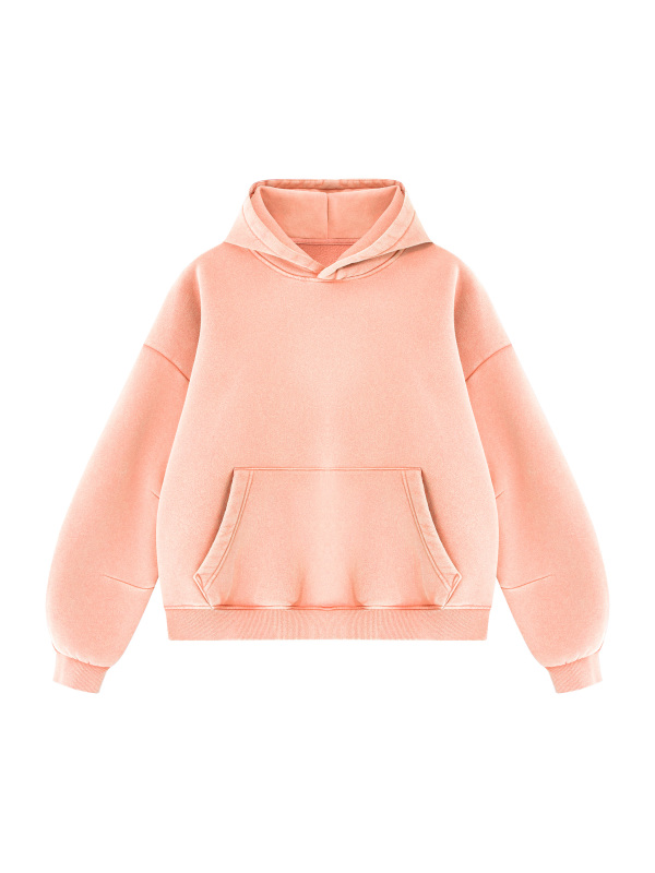 Unisex Vintage Wash Boxy Fleece Hoodie
