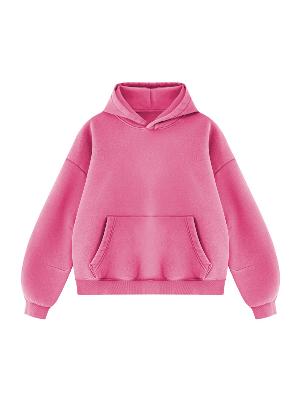 Unisex Vintage Wash Boxy Fleece Hoodie