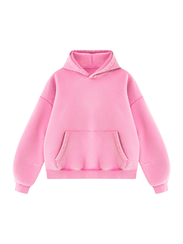 Unisex Vintage Wash Boxy Fleece Hoodie