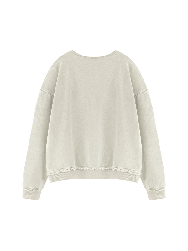 Unisex Raw Edge Crewneck Sweatshirt